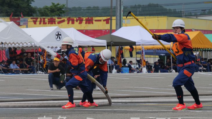 消防団員が技術を競う大会　鹿角地域