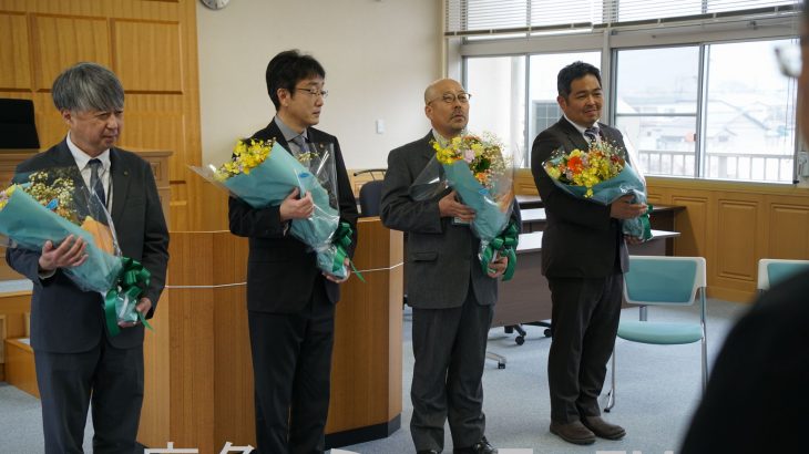 事業所の退職シーズン　小坂町役場は６人