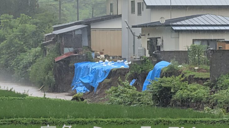 【詳報】プレハブ流出や護岸崩壊など　大雨で鹿角地域