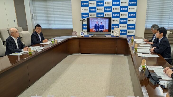 葛飾・鹿角のトップ会談　連携協定の深化へ