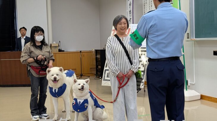 一日署長の姉弟がキャンペーンで抜群の力　鹿角の警察署